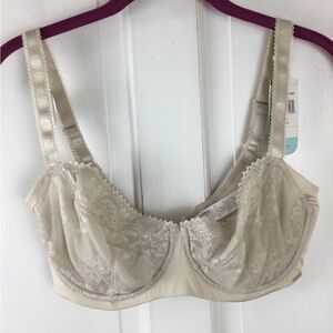 Dorina Underwire Bra 34DD Lace Unlined Champagne NWT